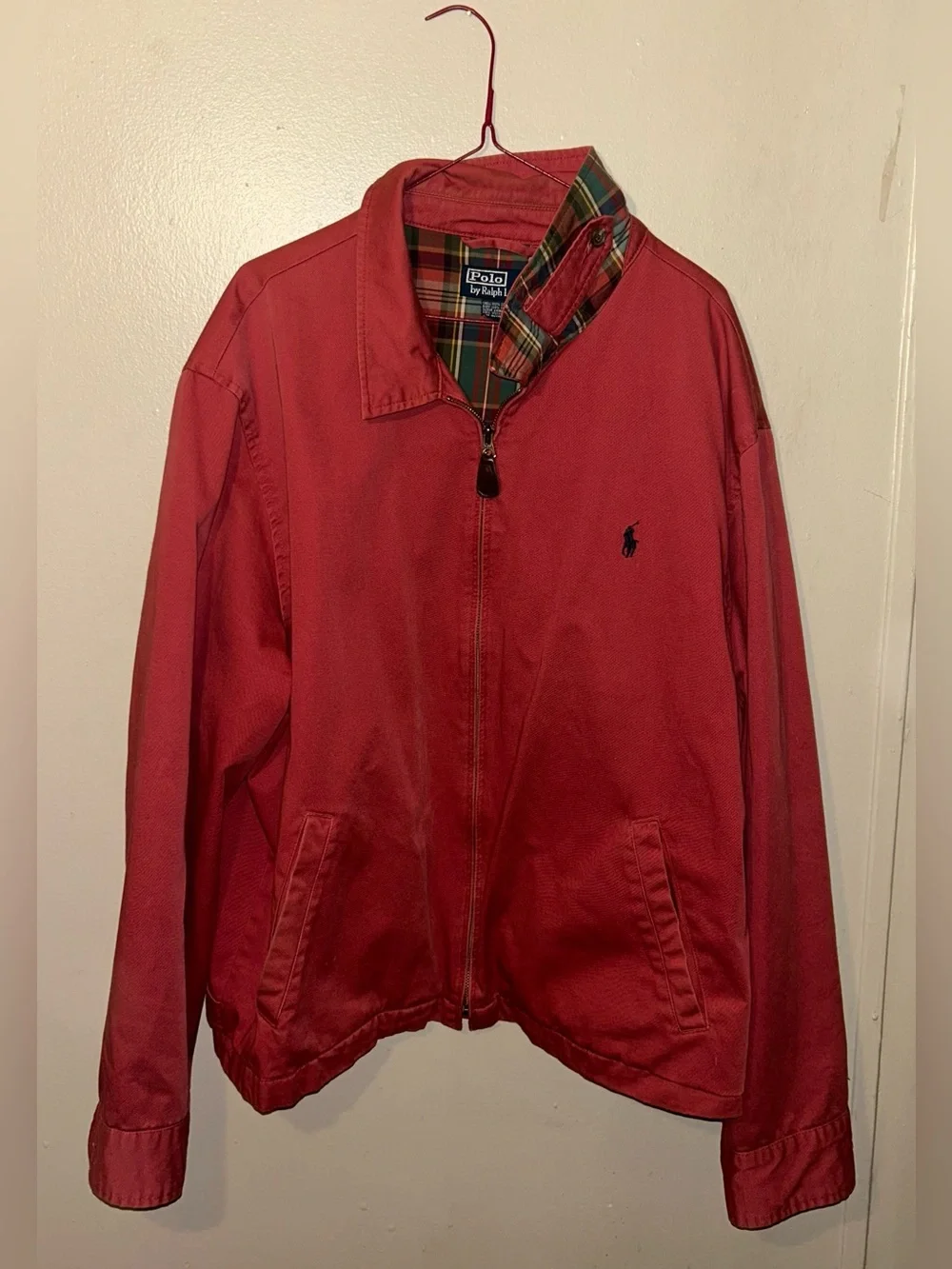 Vintage Polo Ralph Lauren Red Harrington Jacket Men’s XXL